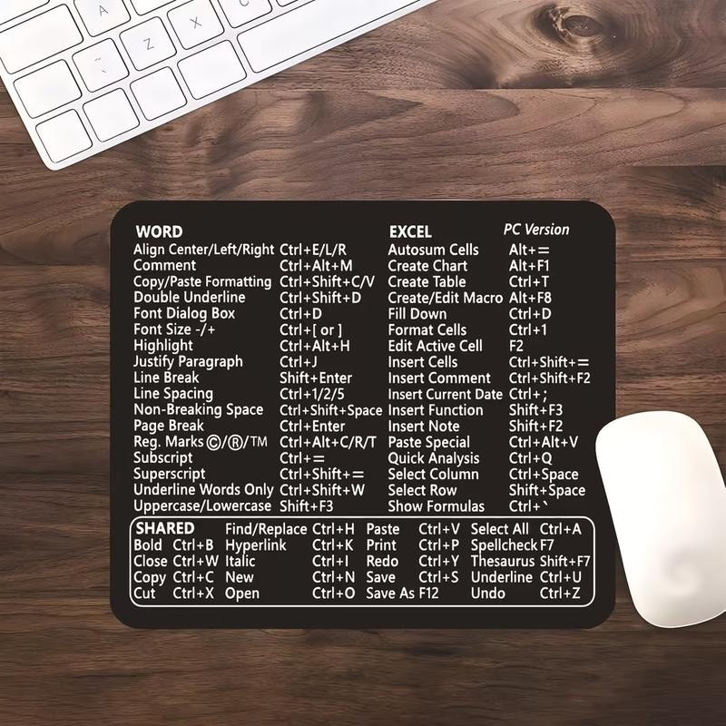 Product Introduction of Pad Tetikus, Reka Bentuk Pintasan, Saiz Kecil, Sesuai untuk Pejabat, Perisian Excel, Diperbuat daripada Kain Licin, dengan Tapak Getah Tidak Licin, Sesuai untuk Rumah, Komputer dan Komputer Riba Papan Computer Mouse 17