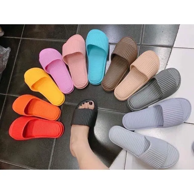 Dép nhựa quai ngang gân nữ đi trong nhà DUWA - DL108