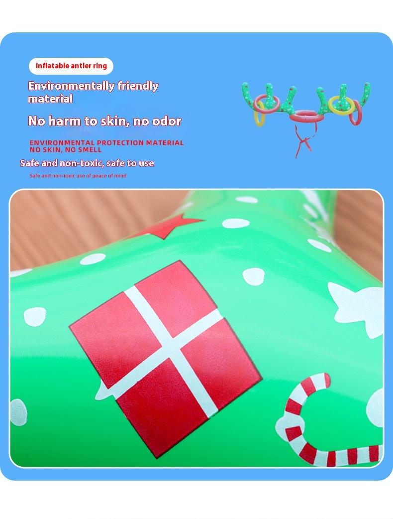 Product Introduction of Inflatable Toys Christmas Inflatable Antlers Hoop Children's Inflatable Game Hoop Throwing Hoop Toys 0