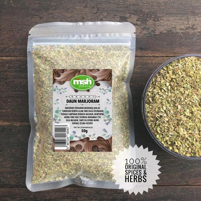 Gambar MSH Daun Marjoram 50 gram - - dari MSH REMPAH Kota Administrasi Jakarta Selatan Tokopedia