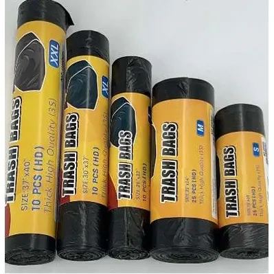Garbage Bag / Trash Bag Small / Medium / Large / XL / XXL PER ROLL durable bathroom normal office durable toilet Cleaning