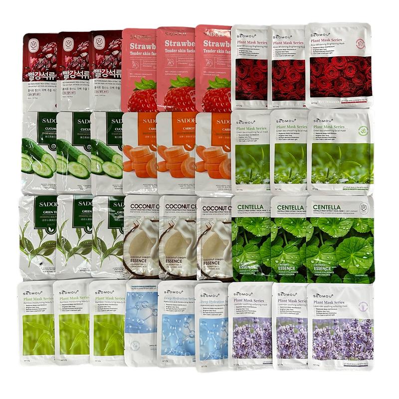 Sỉ 500 miếng mặt nạ gồm các loại mặt nạ trái cây và tinh chất hỗ trợ cấp ẩm cho da . Skincare Mask Dưỡng Da Mặt Whitening Nữ Làm Đẹp Da . Women Cấp nước Da khô Cosmetics chotuổidậythì mask giay mask duong mặt nạ giấy phục hồi da