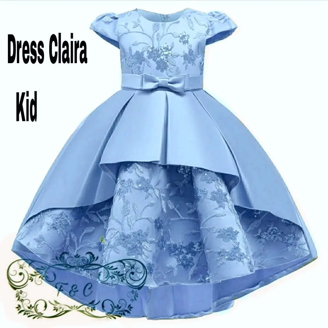 Tmc dress claira kids dress natal tile mutiara import terbaru ukuran umur anak 1 sampai 9 tahun Gaun