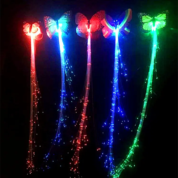 Kẹp Tóc Hình Con Bướm Có Đèn Led Phát Sáng