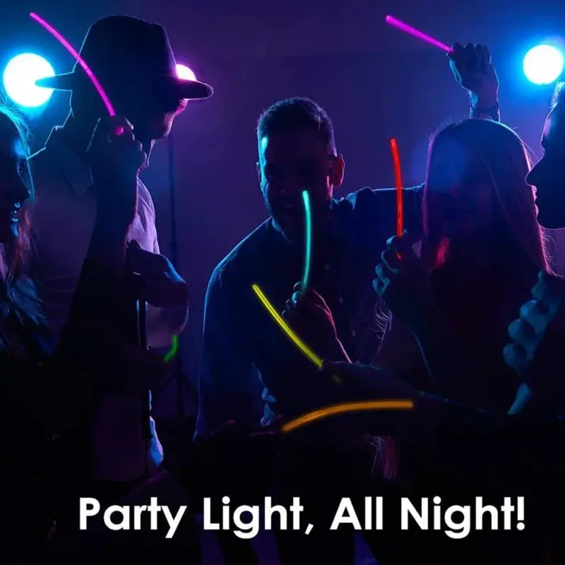 Product Introduction of 10-50Pcs Fluorescence Sticks Party Multicolor Glowing Stick Bright Colorful Light Bright Bendable Glow Bracelet Party Supplies 18