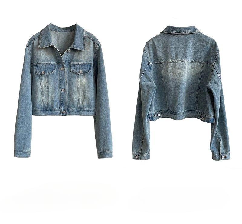 Product Introduction of Retro Denim Jacket Women's Spring and Autumn New Fashion Short Jacket Top 12