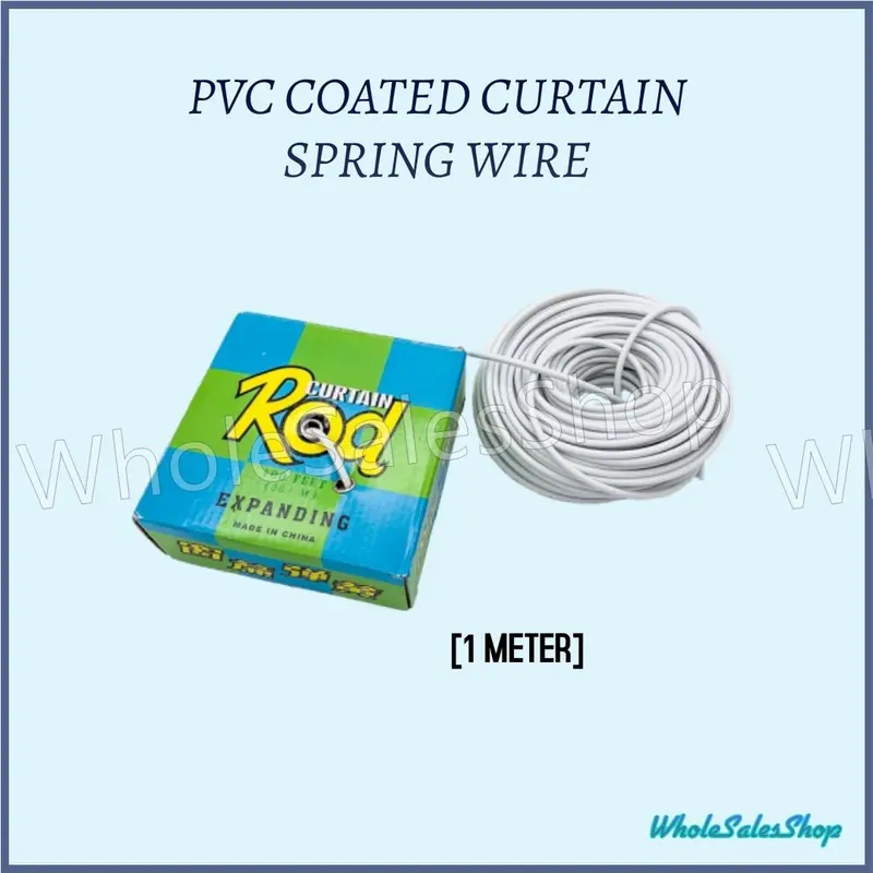 [1 METER] EXPANDING CURTAIN SPRING WIRE PVC COATED SPRING ROPE - TikTok ...