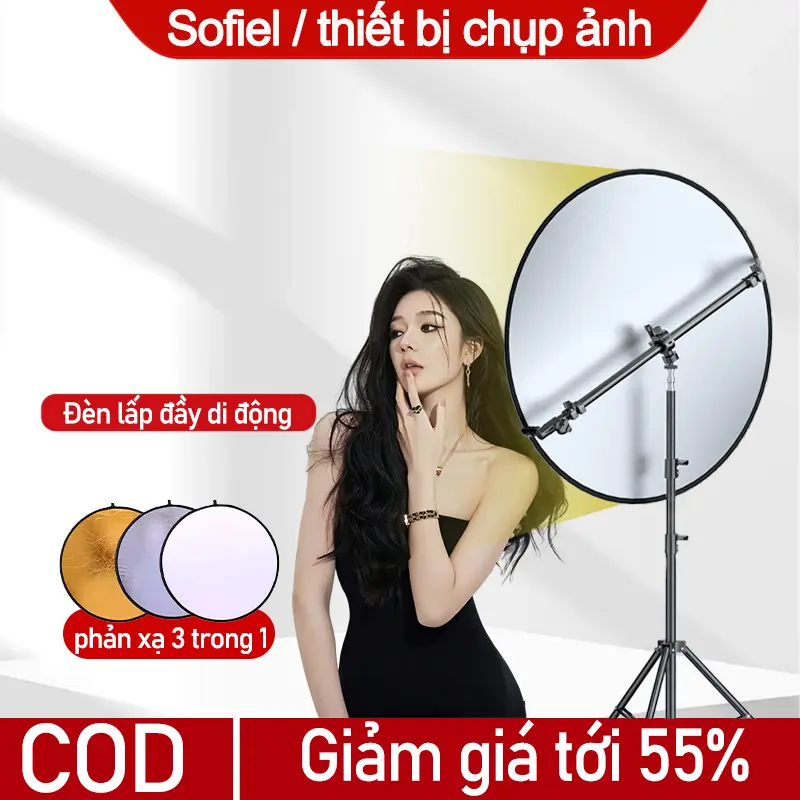 Tấm Hắt Sáng Tròn 2in1, Miếng Hắt Sáng Tròn 5 Trong 1 Chụp Ảnh Quay Phim Studio Chuyên Nghiệp