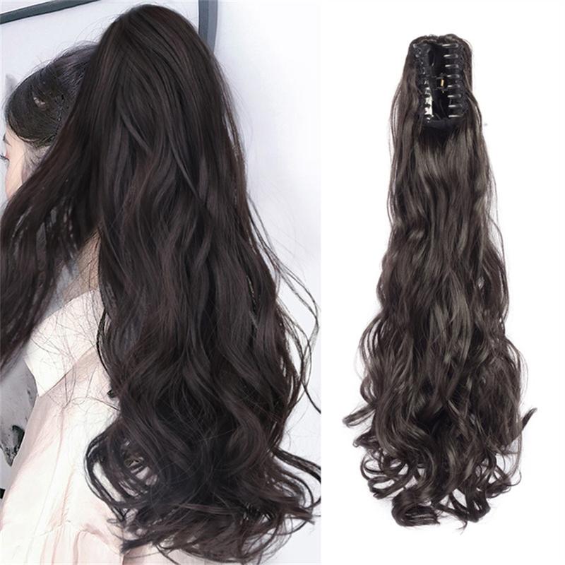 Tóc Giả Dạng Kẹp Vô Hình Xoăn Dài Tự Nhiên, Tóc Giả Thời Trang, Dành Cho Nữ, Chất Liệu Tổng Hợp, Tóc Nối Đuôi Ngựa Cao, Phong Cách Tóc Mèo, Gửi Hàng Từ Việt Nam, Harry 3