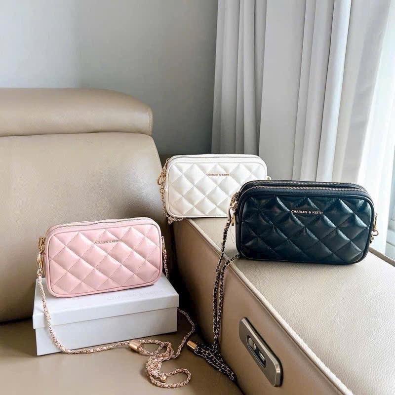 LC12-(HÀNG MỚI VỀ) Túi xách nữ dáng cốp hai ngăn kèm hộp size 18 (C)