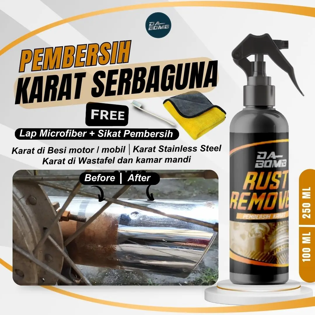 Da Bomb Rust Remover Pembersih Karat Besi Logam Aluminium Karat Motor Mobil Serbaguna