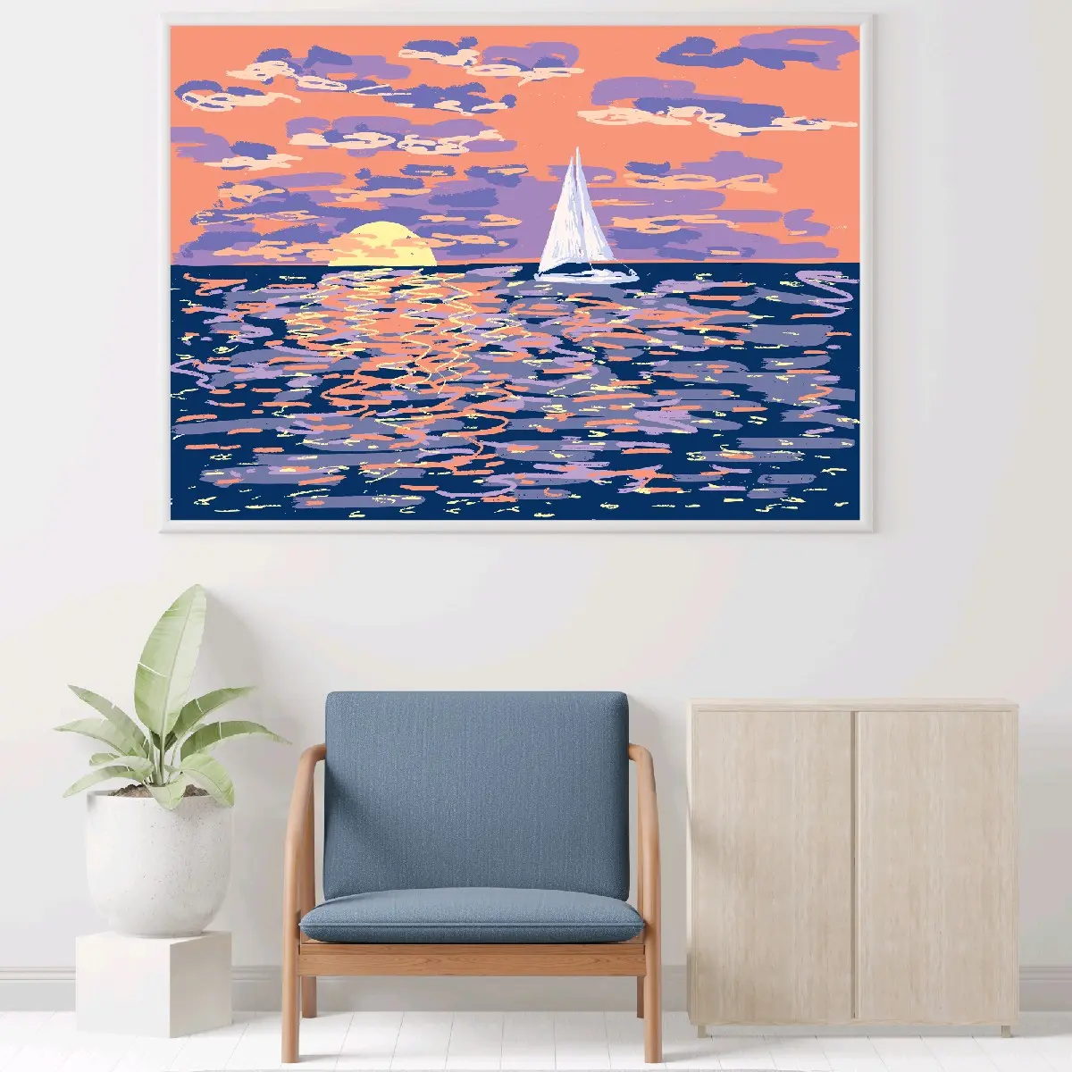Hiasan Dinding Abstrak Aesthetic Wall Decor Pajangan Dinding Kayu Dekorasi Dinding Rumah