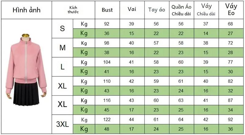 Product Introduction of Áo khoác màu hồng JK, dành cho phụ nữ, chất liệu Polyester, bộ đồ ăn Halloween, Bocchi the Rock Gofei Hitori Anime cosplay, màu Trơn Top Women 13