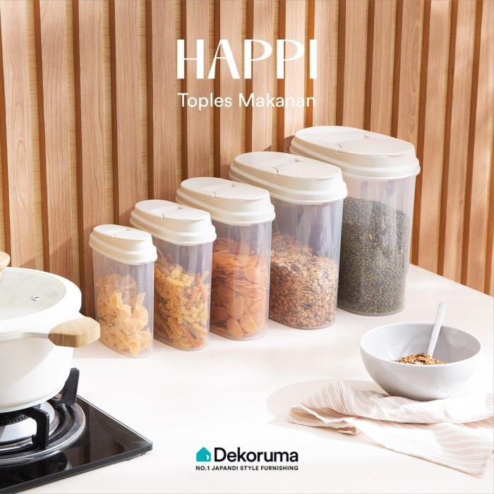 Gambar Dekoruma HAPPI Toples / Tempat Penyimpanan Makanan set of 5 dari Dekoruma Official Store Kab. Bekasi Tokopedia