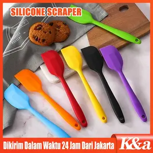 20/28CM Spatula Silikon Tahan Panas / Spatula Masak / Spatula Kue Spatula Silicon Tahan Panas