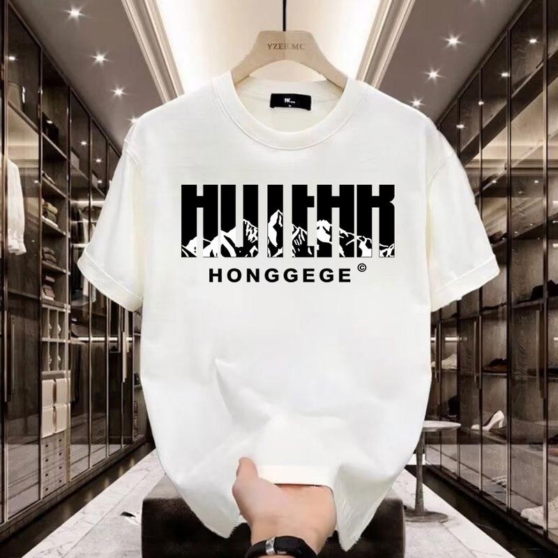 Product Introduction of Áo Thun Ngắn Tay Dáng Rộng Thường Ngày 100% Cotton, In Chữ Và Núi, Dành Cho Nam 2