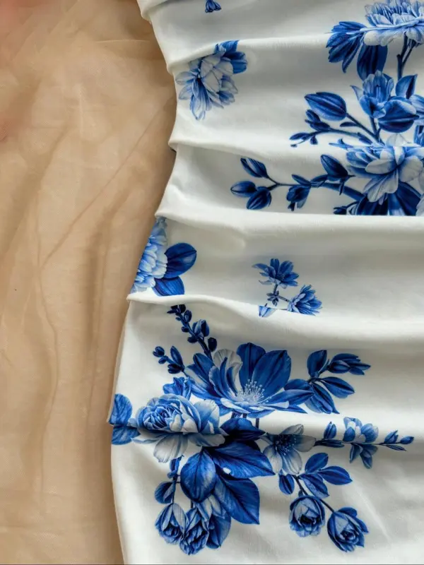 Women's Floral Print Tube Dress, Casual Sleeveless Dress for Summer, Ladies Clothes for Beach Holiday Vacation, Womenswear 3