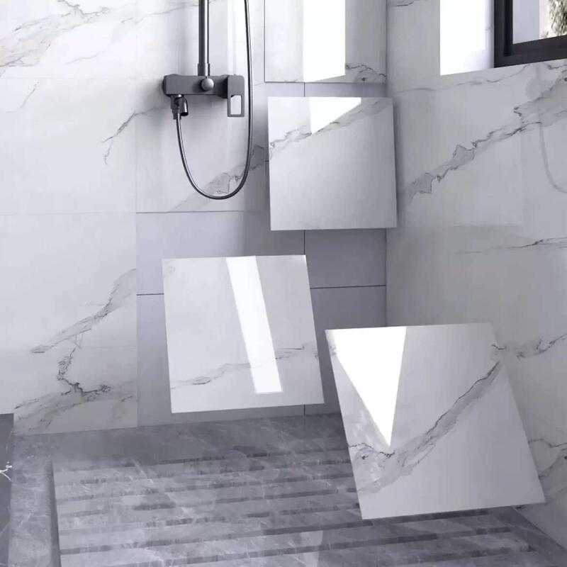 Product Introduction of Miếng Dán Gạch Lát Vinyl Tự Dính, Chất Liệu Nhựa Bóng, Họa Tiết Đá Cẩm Thạch, Có Thể Tháo Rời, Thích Hợp Để Trang Trí Phòng Khách, Phòng Ngủ Và Nhà Bếp giấy  dán  bếp 5