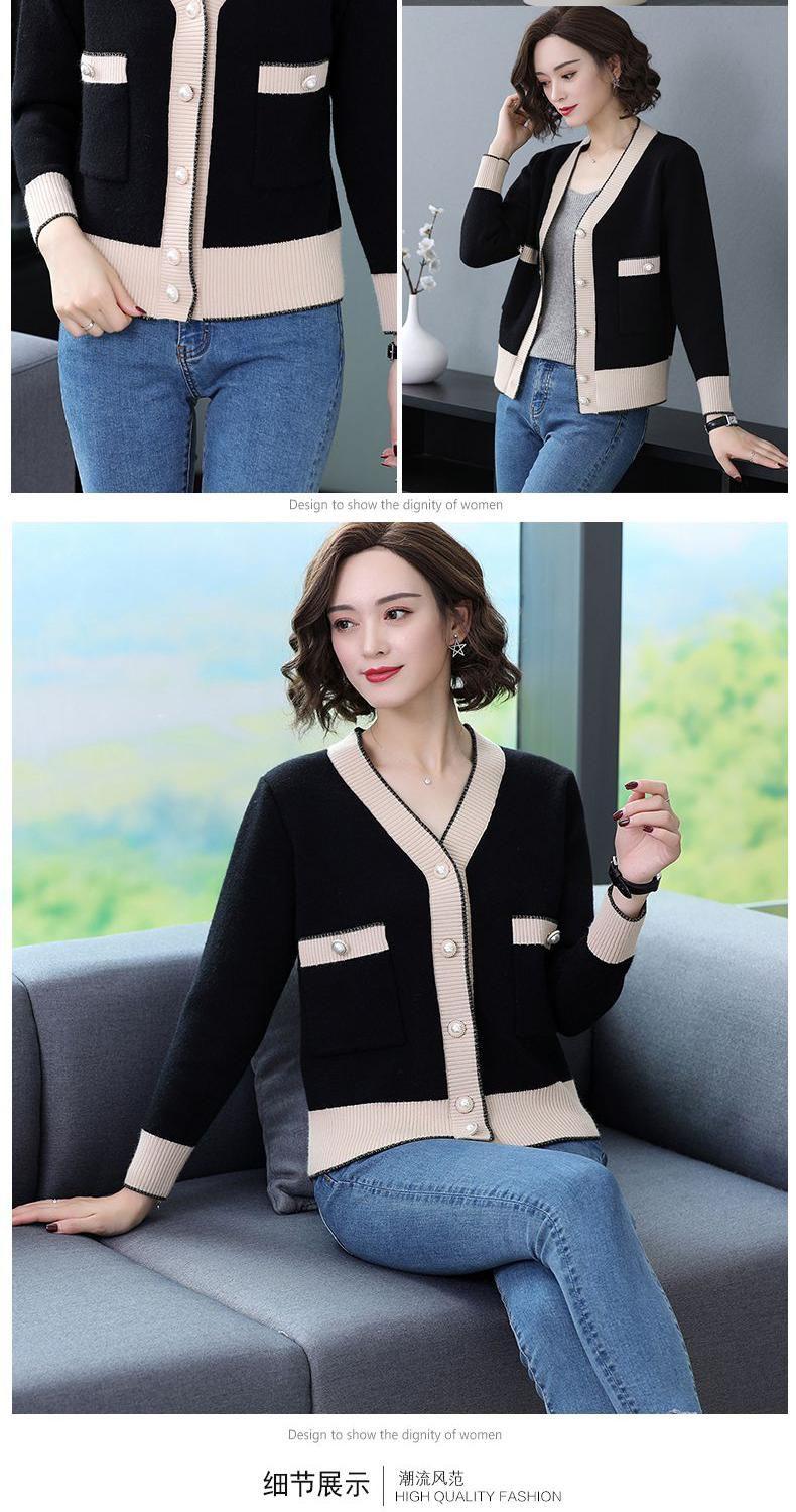 Product Introduction of Áo Khoác Len, Áo Ngắn, Phong Cách Phương Tây Trung Niên Cho Mẹ, Áo Len Dài Tay, Áo Cardigan Nữ, Áo Khoác Nhỏ, Mùa Xuân Và Mùa Thu, Năm 2024 14