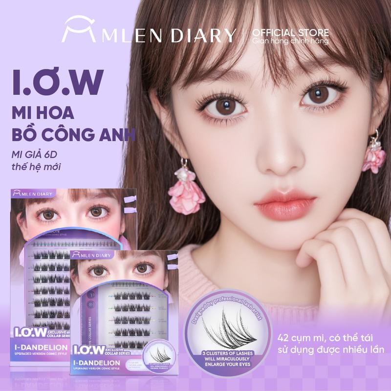 Mlen Diary - BST IƠW HOA BỒ CÔNG ANH Mi Giả 6D Mềm Mại Và Tự Nhiên, Mi Cụm Dễ Dùng