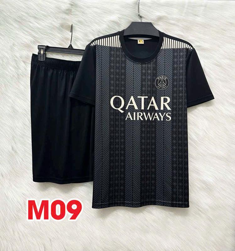  Bộ quần áo bóng đá P S G Đen đồ đá banh nam nữ thun lạnh cao cấp Top Sport 