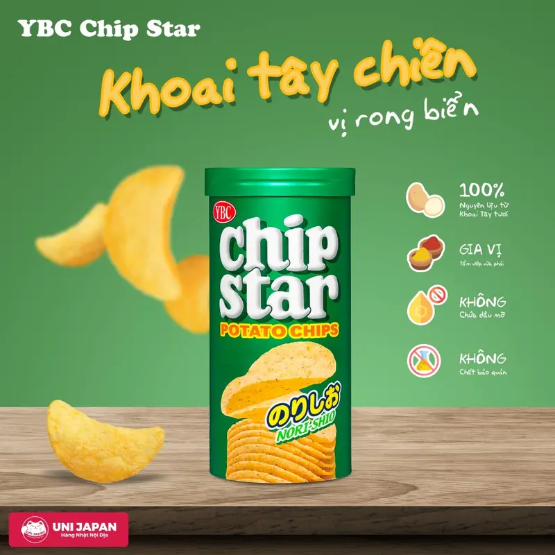 Snack Khoai Tây Chipstar Nội Địa Nhật Đủ Vị 50g 3