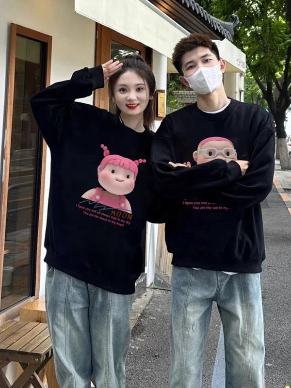 Áo Đôi sweater sun - moon chất nỉ bông form rộng dáng Unisex 6