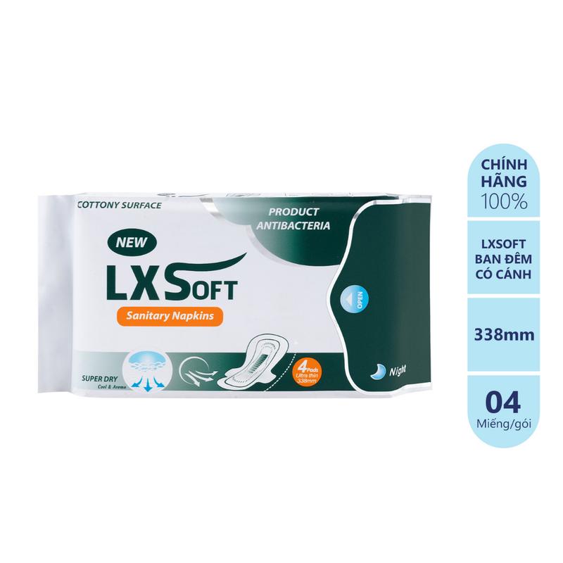 COMBO 9 gói Băng vệ sinh bạc hà LXSoft mặt lưới siêu mỏng siêu thấm hút 4