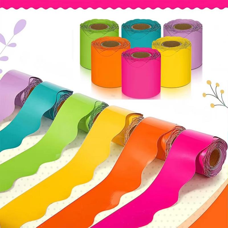 Border Line Sticker New Colorful Border Decorative Stickers Creative Waterproof Blackboard ...
