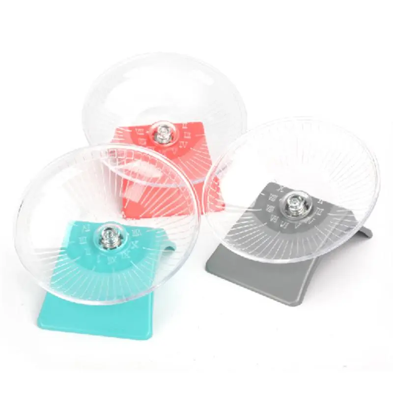 Hamster Throwing Disc Silent Wheel Small Animals Running Wheel Ideal Playground Pet Products Small Animal Toys with Stand