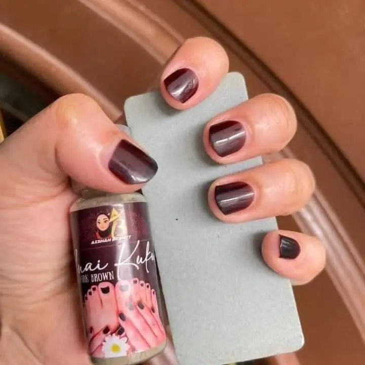 INAI DARK BROWN by Aisyah Beauty - FREE BUFFER Nail Art