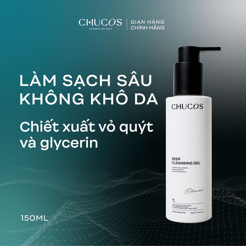 12.12 [VHL] Gel Rửa Mặt Sạch Sâu Cho Da Dầu Mụn Chucos Deep Cleansing Gel 150ml