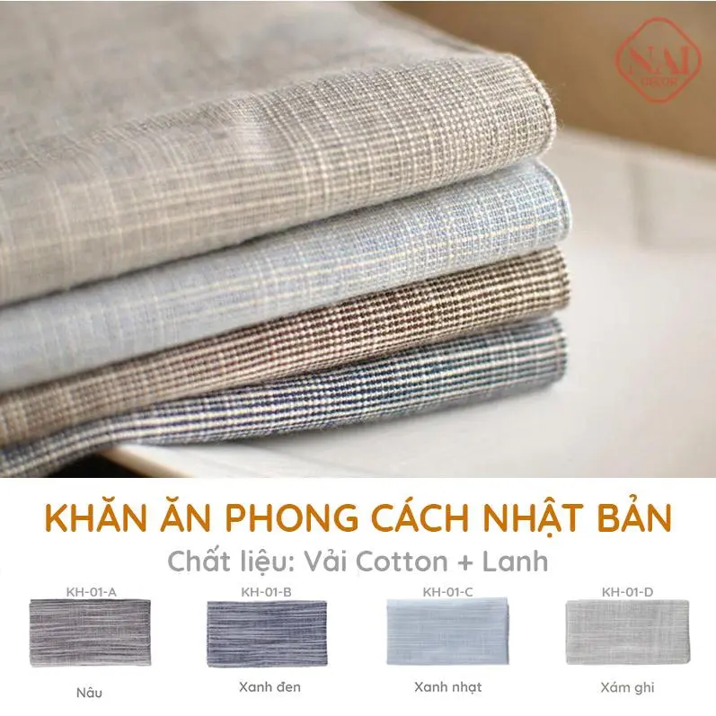 Khăn ăn phong cách Nhật Bản Nai Decor dùng decor chụp ảnh, trang trí nhà bếp 0