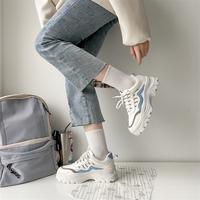 Gambar Beeyoo Sepatu Wanita Sneakers Korean Look Trendy Sepatu Kets Olahraga Casual Sepatu Cewek Karet Pink WD119 - Biru, 35 dari beeyoo Kota Tangerang 3 Tokopedia