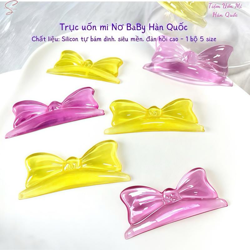  Trục Uốn Mi Nơ BaBy Hàn Quốc - Phom cong LC - Silicon tự  dính - 1 bộ 5 size 