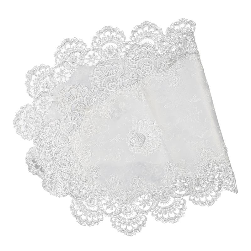Product Introduction of Elegant Table Center Decor for Home, Oval Lace Trimmed Table Runner, Floral Pattern Wedding Dining Table Cloth 23