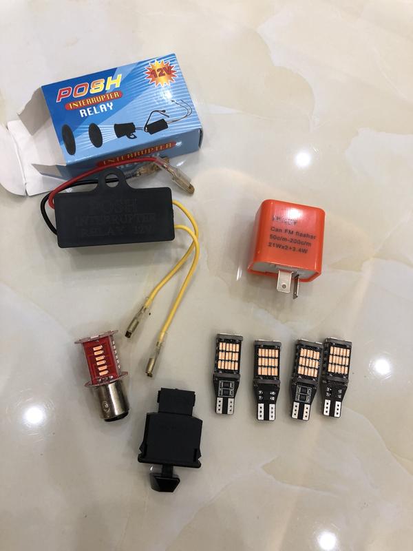 Combo Haza Wave 2017 2024/Vision 4 Bóng T15 + Hậu Audi + Công Tắc + Chớp Nhanh Xịn + Nhại Còi Đèn Xi Nhan Kem den phasieusang