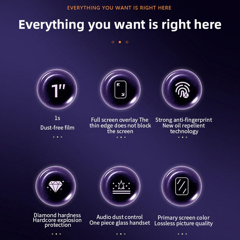 Product Introduction of [ Easy Install ] HD Clear Anti Blue Purple Light Privacy Tempered Glass For iPhone 16 15 14 Pro Max Plus13 12 11 X XS XSMax XR One-Click Dust Free Installation Screen Protector Alignment Mounting Cover 5