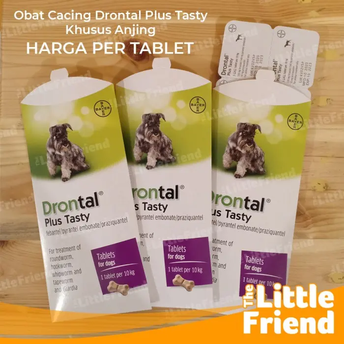 Obat Cacing Anjing DRONTAL PLUS TASTY ASLI 100% per TABLET Bone Shape 0