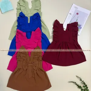 { CalibraryKids } Dress Rample Ribbon Anak 1 - 5 Tahun | gaun anak perempuan | Fashion anak cewek | Outfit