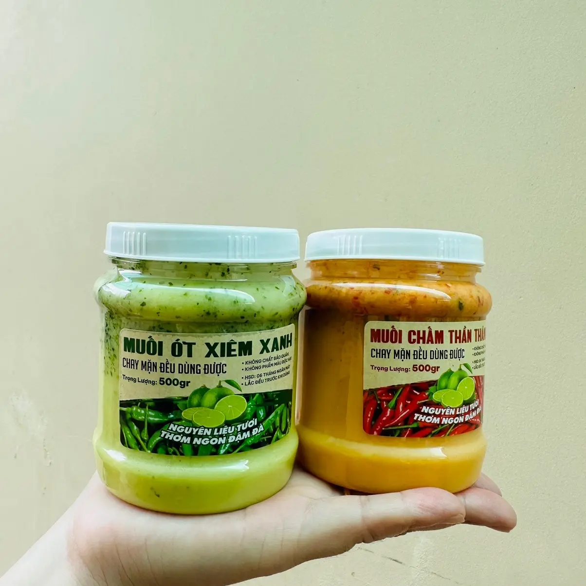COMBO 2 HŨ MUỐI CHẤM THẦN THÁNH 500gr