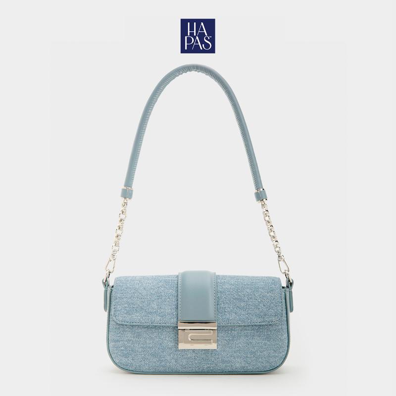 Túi Xách Nữ HAPAS Chính Hãng Đeo Vai Đai Ngang C Chic Cao Cấp Đơn Giản Size 21 - TDV23056 Bag Lady Chain