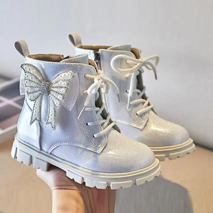 Sepatu Boots Anak Perempuan Pita Gliter Import Murah COD (HZ-SS230) Fashion 4