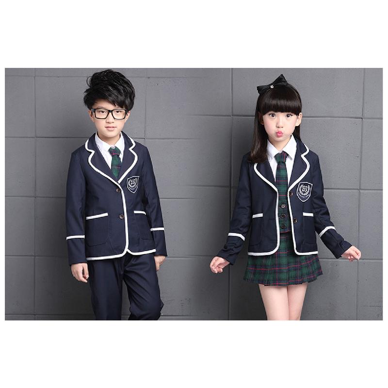 Product Introduction of Children's Spring and Autumn Elementary School Uniform Set College Style Class Uniform Boys and Girls Kindergarten Uniform Graduation 22