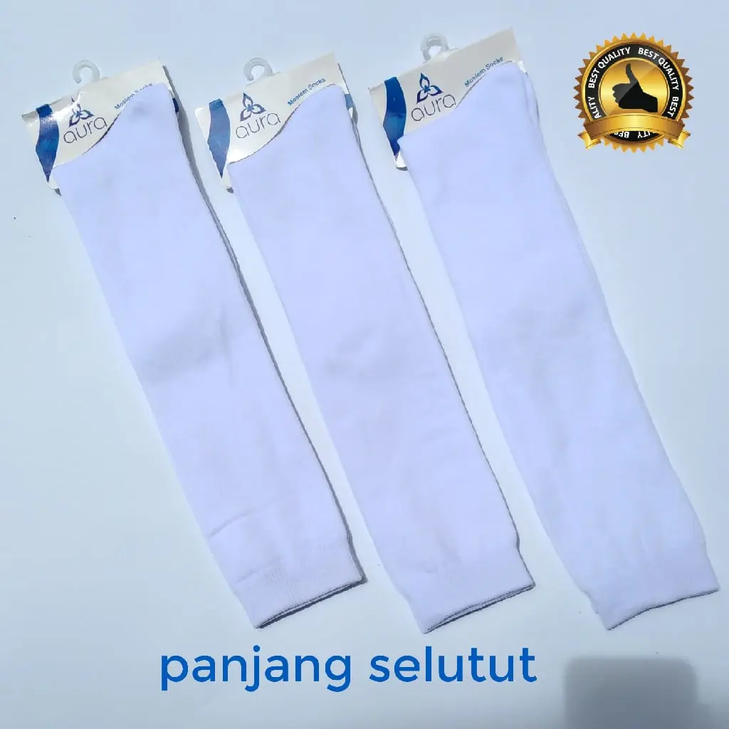 Kaos kaki panjang selutut putih Kaus kaki paskibraka wanita muslimah putih polos