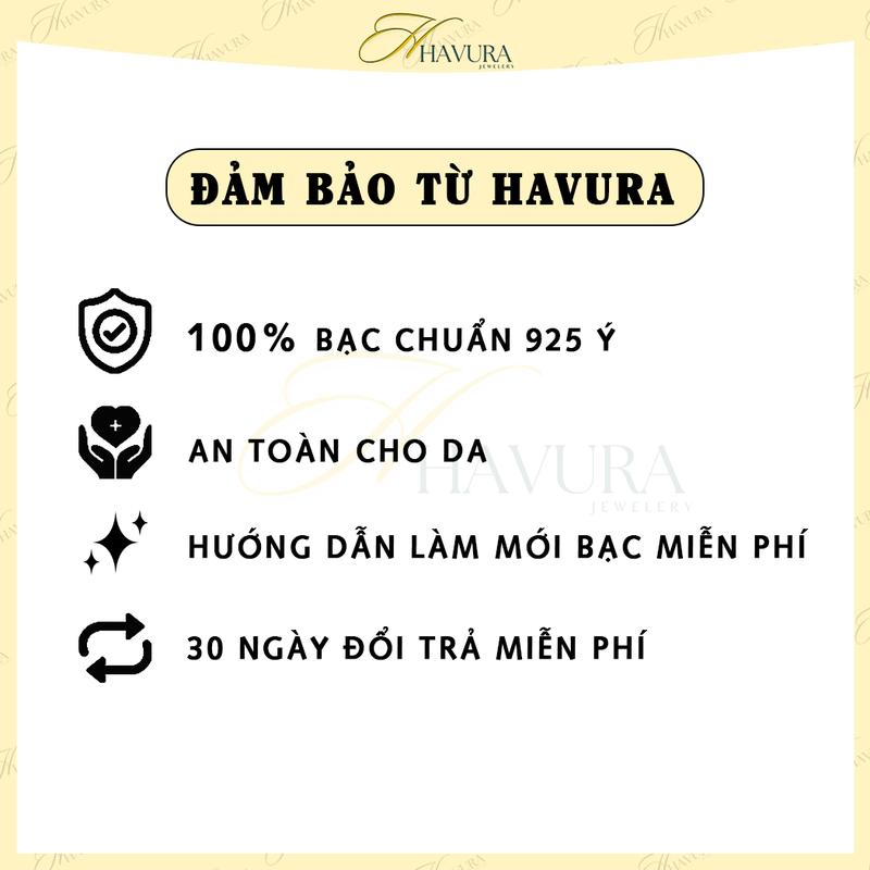 Chốt bạc đính bông tai HAVURA CB01 3