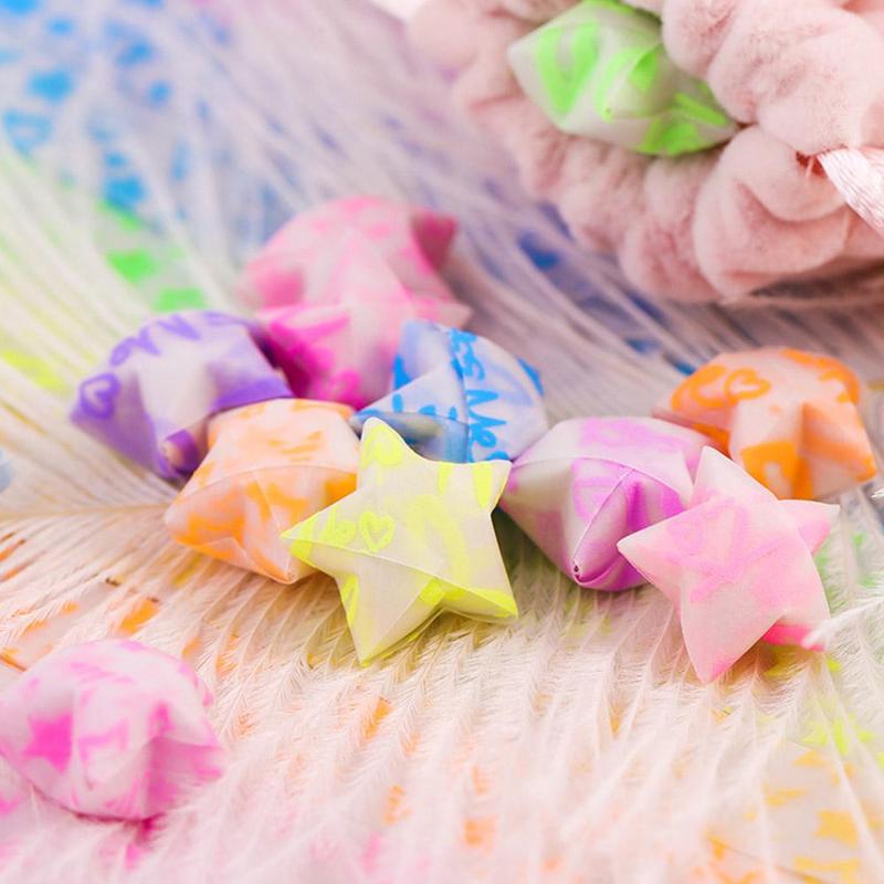 10 màu 210 tờ Giấy ngôi sao Origami hình ngôi sao may mắn tự làm Dải Origami thủ công V2I0 8