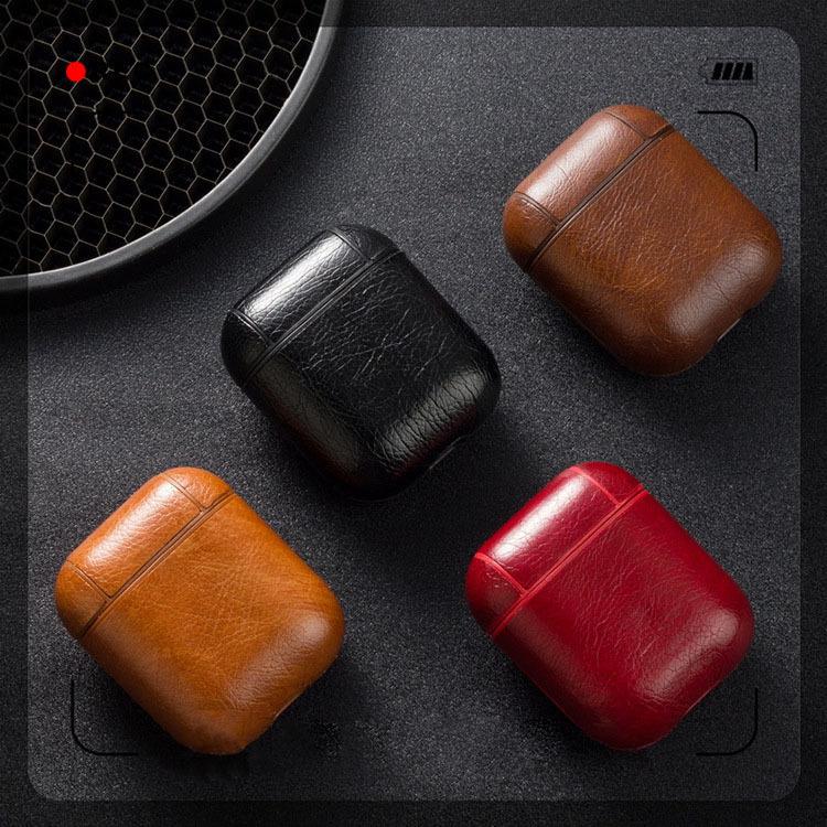 Product Introduction of For apple airpods leather case 1st / 2nd（with Keychain） 3