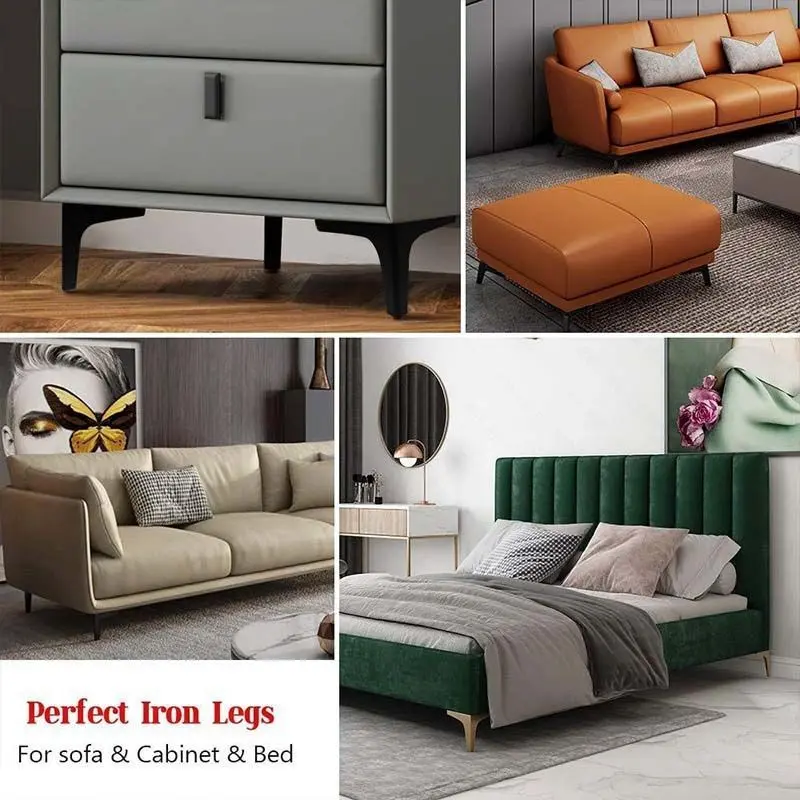 10/15cm Kaki Sofa Besi Model T Siku 10 cm Bukan Kaki Sofa Stainless Plastik 90 Derajat Gaya minimalis 8