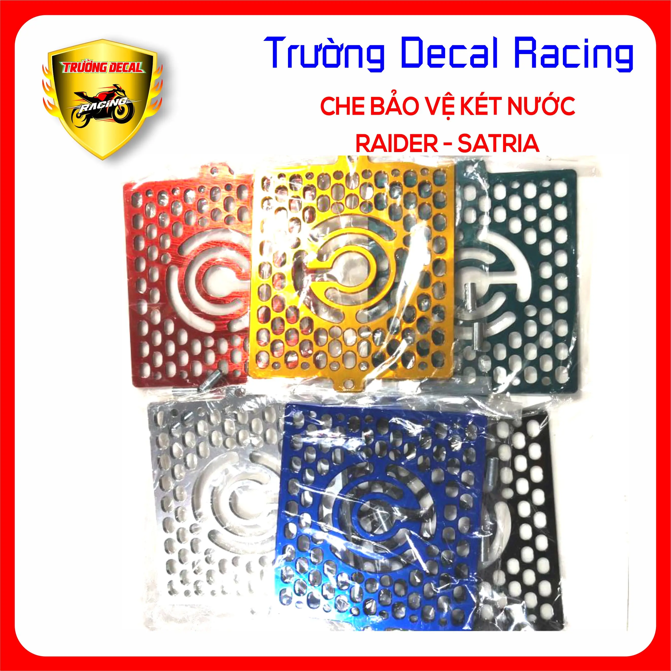 Che bảo vệ két nước nhôm CNC nguyên khối mẫu logo BB dòng xe RAIDER, SATRIA - nhiều màu lựa chọn Phụ Kiện Phụ Tùng